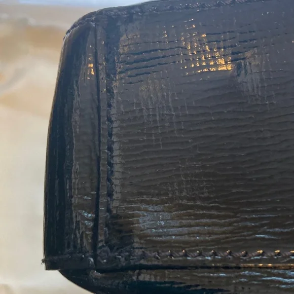 Michael Kors Black Patent Studded Chain Shoulder or Crossbody - Picture 7 of 11